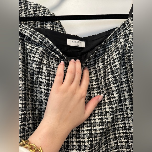 BABATON Aritzia Tweed Black and White Skirt Suit - Picture 3 of 5